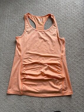 Matirnity Women’s Sleeveless Ruched Tank Top - Peach Orange